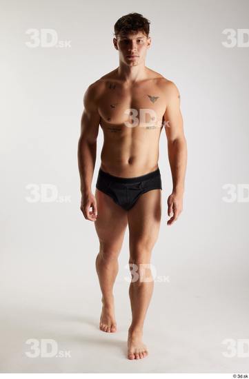 Man White Athletic Male Studio Poses