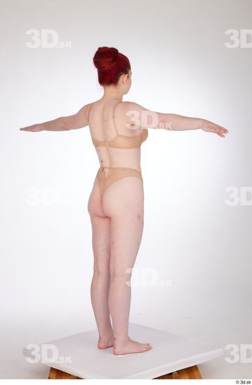 Woman White Slim Female Studio Poses