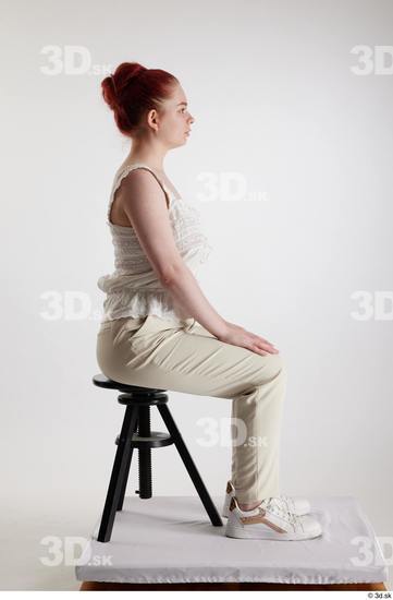 Woman White Slim Female Studio Poses