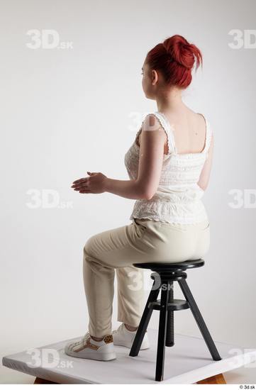 Woman White Slim Female Studio Poses