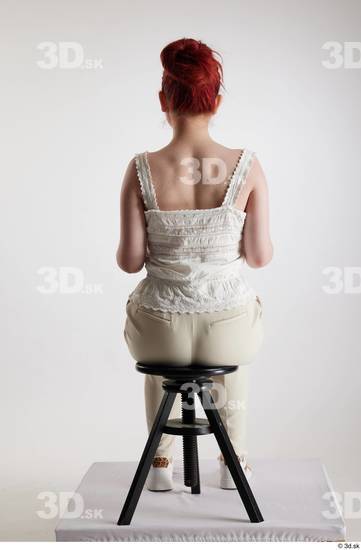 Woman White Slim Female Studio Poses