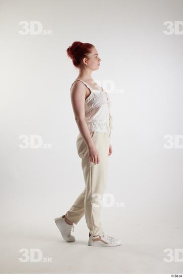 Woman White Slim Female Studio Poses