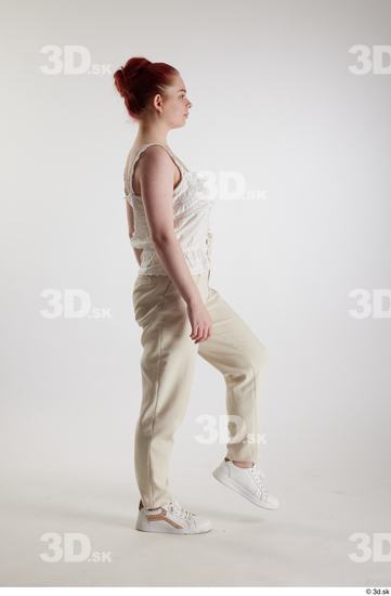 Woman White Slim Female Studio Poses