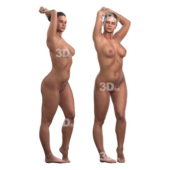 Whole Body Woman White 3D Cleaned Bodies