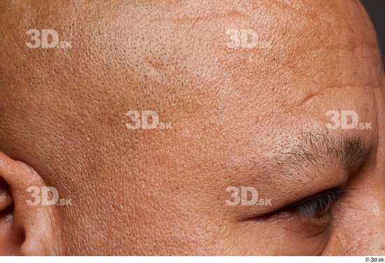 Eye Face Ear Skin Man Chubby Wrinkles Bald Studio photo references