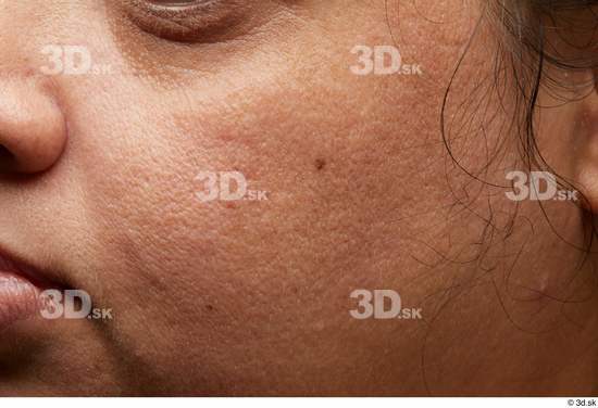 Face Cheek Skin Woman Chubby Wrinkles Studio photo references