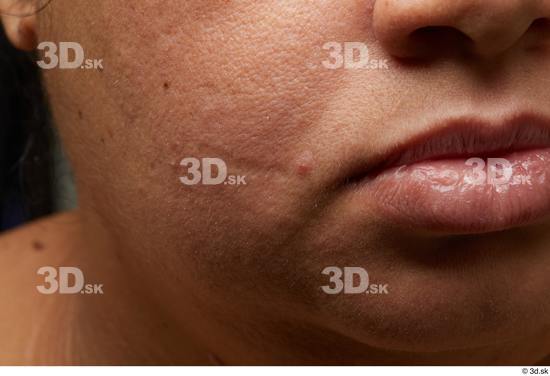Face Mouth Cheek Skin Woman Scar Chubby Studio photo references