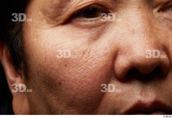 Eye Face Nose Cheek Skin Woman Asian Overweight Wrinkles Studio photo references