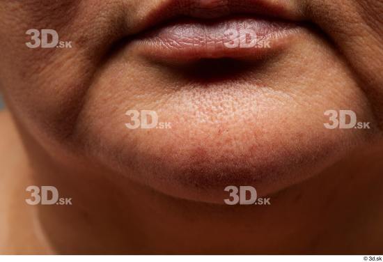 Face Mouth Skin Woman Asian Overweight Wrinkles Studio photo references