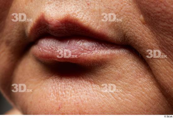 Face Mouth Skin Woman Asian Overweight Wrinkles Studio photo references