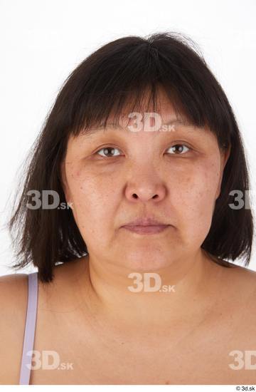 Face Woman Asian Chubby Studio photo references