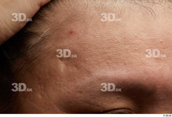 Face Skin Woman Asian Chubby Wrinkles Studio photo references