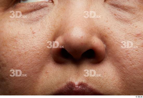 Face Nose Cheek Skin Woman Asian Chubby Wrinkles Studio photo references