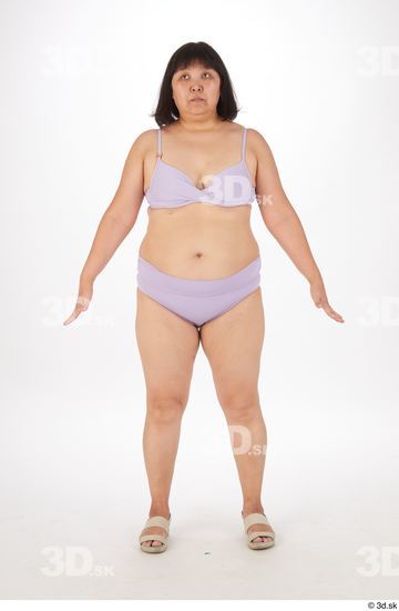 Whole Body Woman Asian Chubby Street photo references