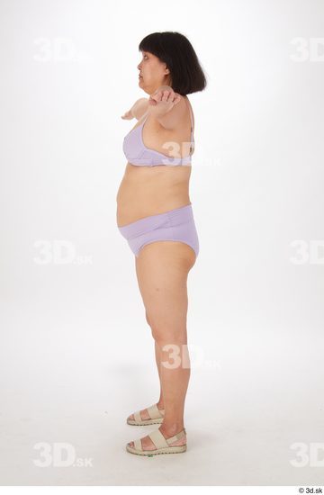 Whole Body Woman T poses Asian Chubby Street photo references