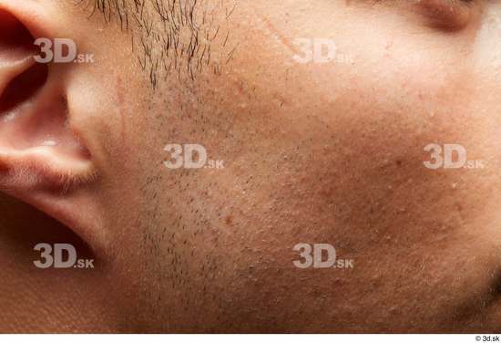 Face Cheek Ear Skin Man White Slim Studio photo references