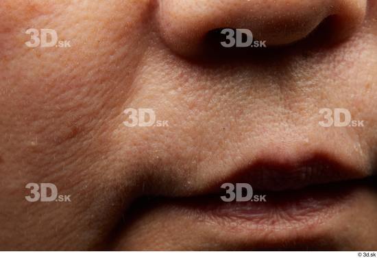 Face Mouth Nose Cheek Skin Woman Asian Slim Wrinkles Studio photo references