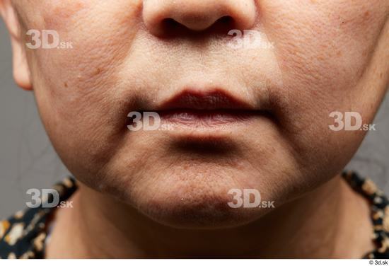 Face Mouth Nose Cheek Skin Woman Asian Slim Wrinkles Studio photo references