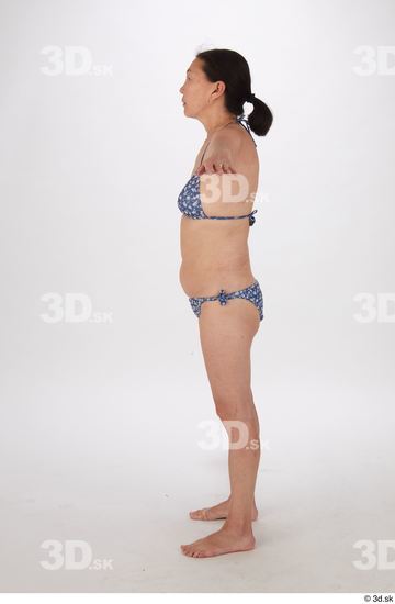 Whole Body Woman T poses Asian Slim Street photo references