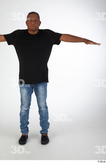 Whole Body Man T poses Black Casual Slim Street photo references