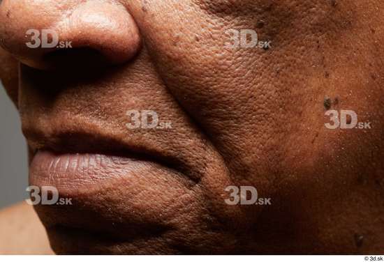 Face Mouth Nose Cheek Skin Man Black Slim Wrinkles Studio photo references