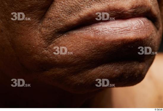 Face Mouth Skin Man Black Slim Wrinkles Studio photo references