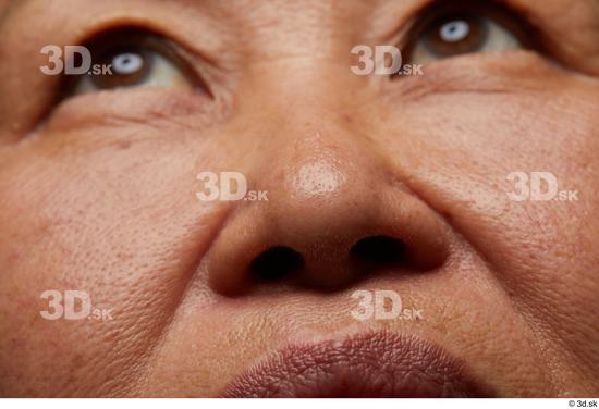 Face Nose Cheek Skin Woman Asian Slim Wrinkles Studio photo references