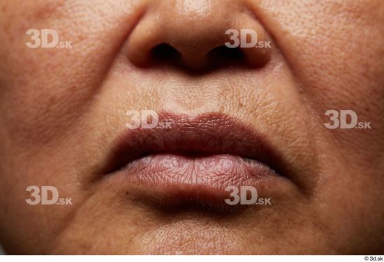 Face Mouth Skin Woman Asian Slim Wrinkles Studio photo references