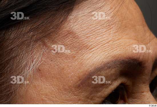 and more Face Hair Skin Woman Asian Slim Wrinkles Studio photo references