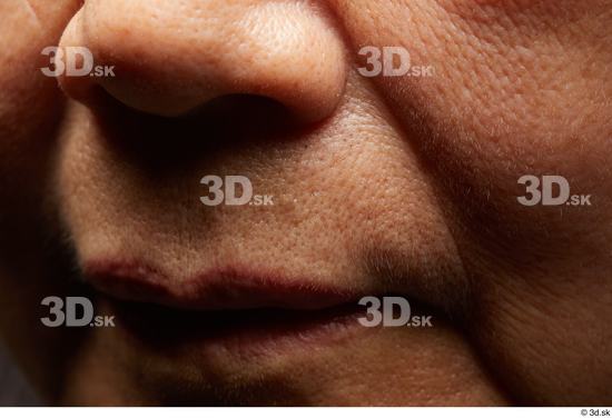 and more Face Mouth Nose Cheek Skin Woman Asian Slim Wrinkles Studio photo references