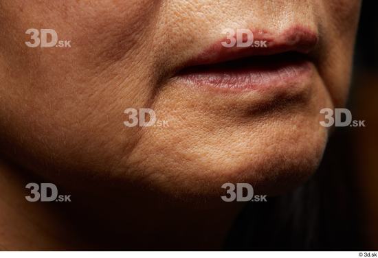 and more Face Mouth Skin Woman Asian Slim Wrinkles Studio photo references