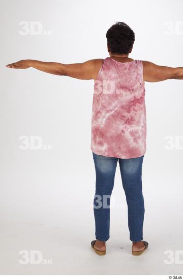 Whole Body Woman T poses Casual Chubby Street photo references