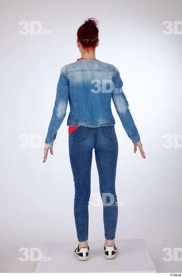 Woman White Slim Female Studio Poses