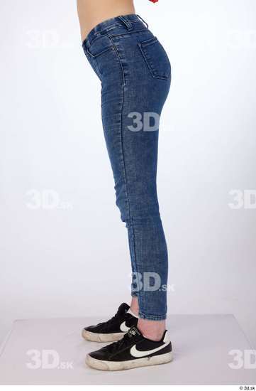 Woman White Slim Female Studio Poses