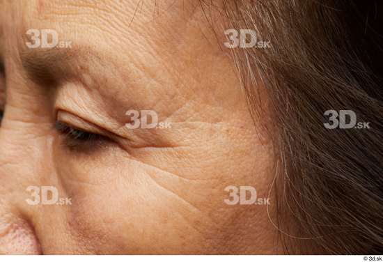 Eye Face Cheek Hair Skin Woman Asian Slim Wrinkles Studio photo references