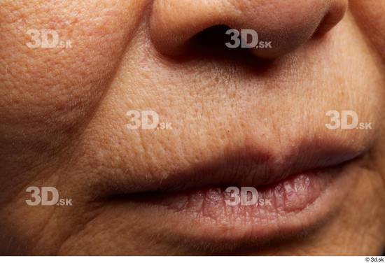 Face Mouth Nose Cheek Skin Woman Asian Slim Wrinkles Studio photo references