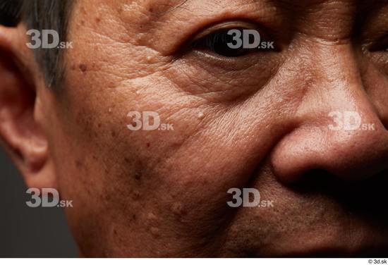 Eye Face Nose Cheek Skin Man Asian Slim Wrinkles Studio photo references