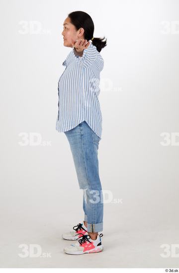 Whole Body Woman T poses Asian Casual Slim Street photo references