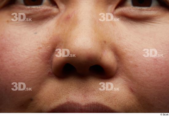 Face Mouth Nose Cheek Skin Woman Asian Slim Wrinkles Studio photo references