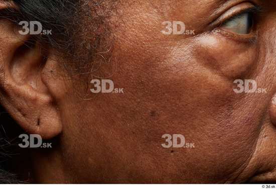 and more Eye Face Cheek Ear Hair Skin Woman Chubby Wrinkles Studio photo references