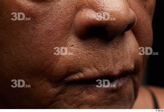 and more Face Mouth Nose Cheek Skin Woman Chubby Wrinkles Studio photo references