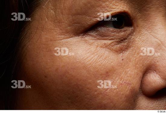 Eye Face Nose Cheek Skin Woman Asian Chubby Wrinkles Studio photo references