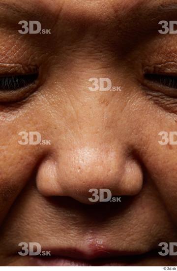 Face Nose Skin Woman Asian Chubby Wrinkles Studio photo references