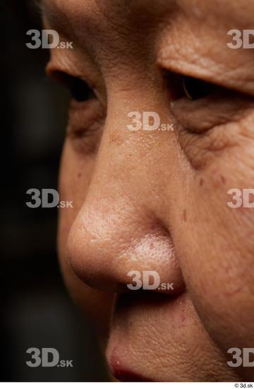 Face Nose Cheek Skin Woman Asian Chubby Wrinkles Studio photo references