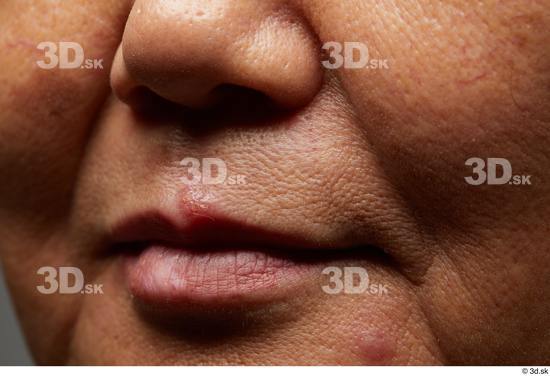 Face Mouth Nose Cheek Skin Woman Asian Chubby Wrinkles Studio photo references