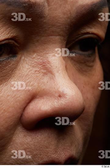 Face Nose Cheek Skin Woman Asian Chubby Wrinkles Studio photo references