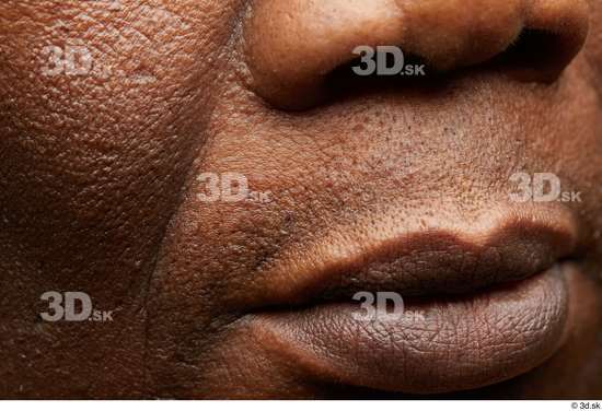 Face Mouth Nose Cheek Skin Man Black Overweight Wrinkles Studio photo references