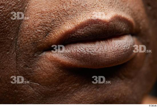 Face Mouth Skin Man Black Overweight Studio photo references