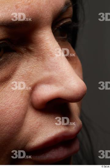 Face Mouth Nose Skin Woman Chubby Wrinkles Studio photo references