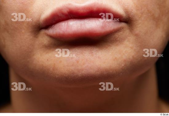 Face Mouth Skin Woman Chubby Wrinkles Studio photo references